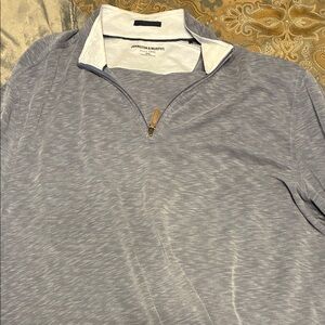 Johnston & Murphy Men's Gray Quarter-Zip Pullover